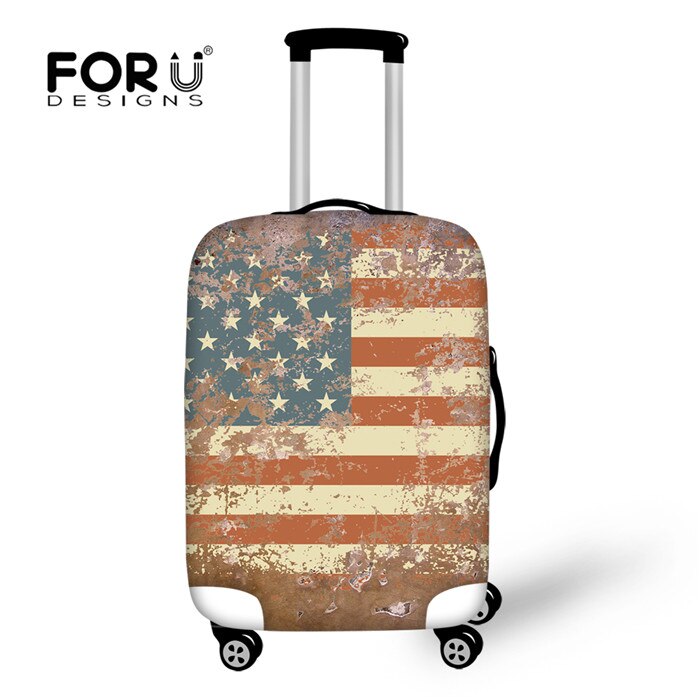 FORUDESIGNS Trolley Abdeckung Welt Karte Druck Dick Gepäck Protector Fall Auf Koffer Frauen Wasserdichte Abdeckung Reise Zubehör: CC90050 / L