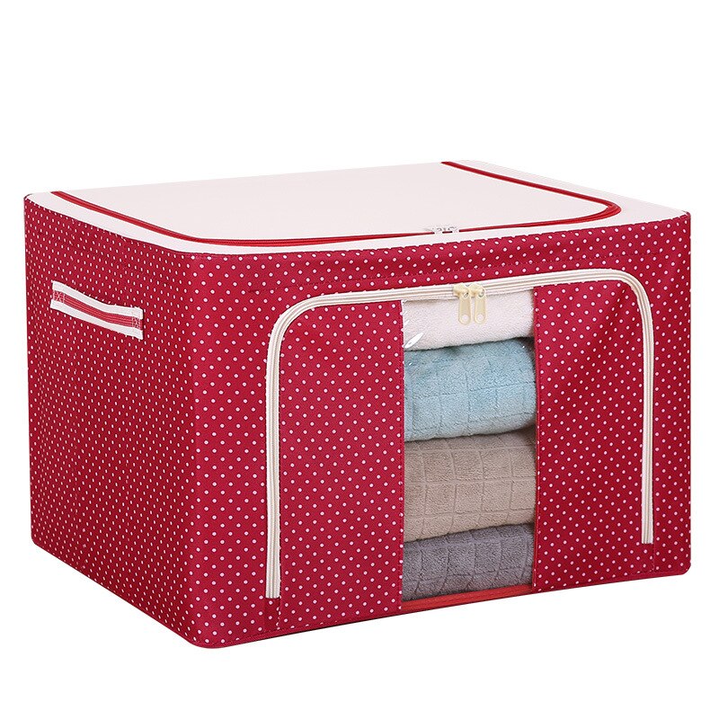 Foldable Oxford Cloth Steel Frame Storage Box Fabric Quilt Waterproof Tide Livingbox Closet Organizer Wardrobe Storage Organizer