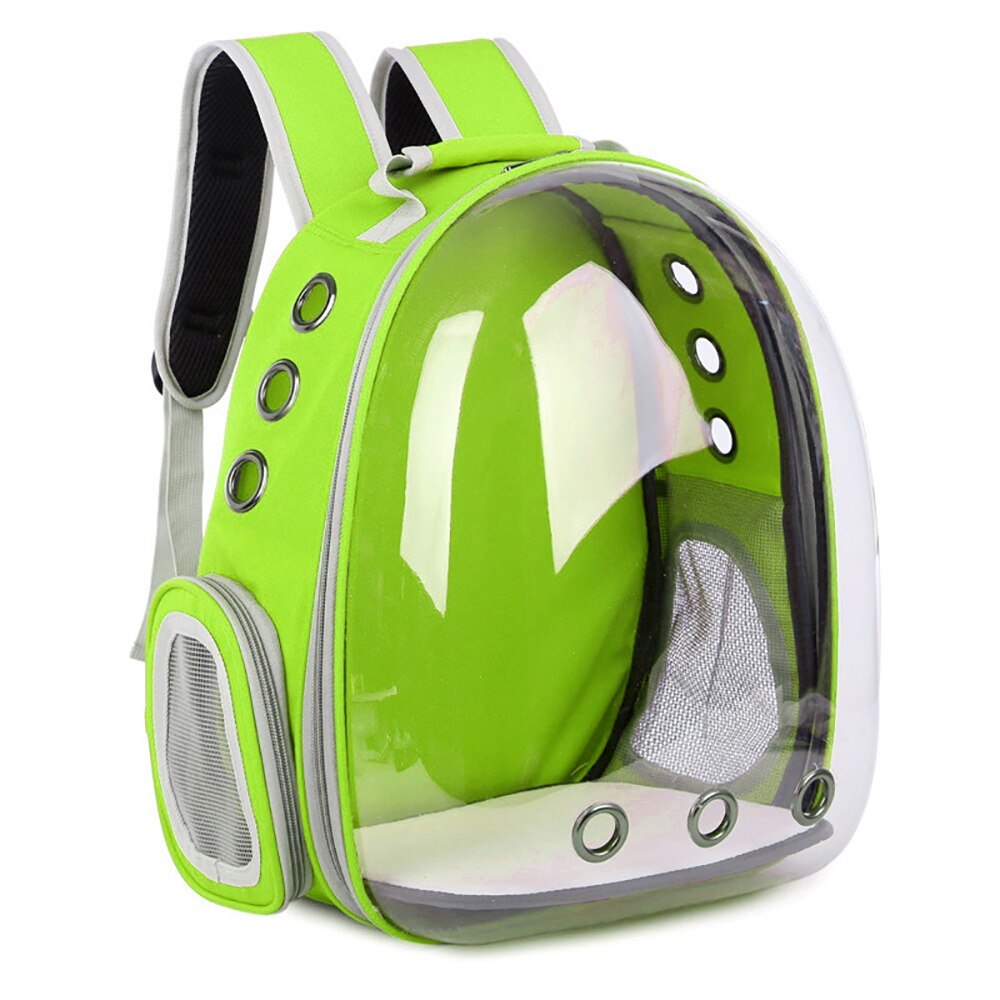 Cat Carrier Bags Cat Cage Transport Backpack Bag Travel Pet Portable Breathable Dog Backpack Transparent Bag Carrier Pet For Cat: green