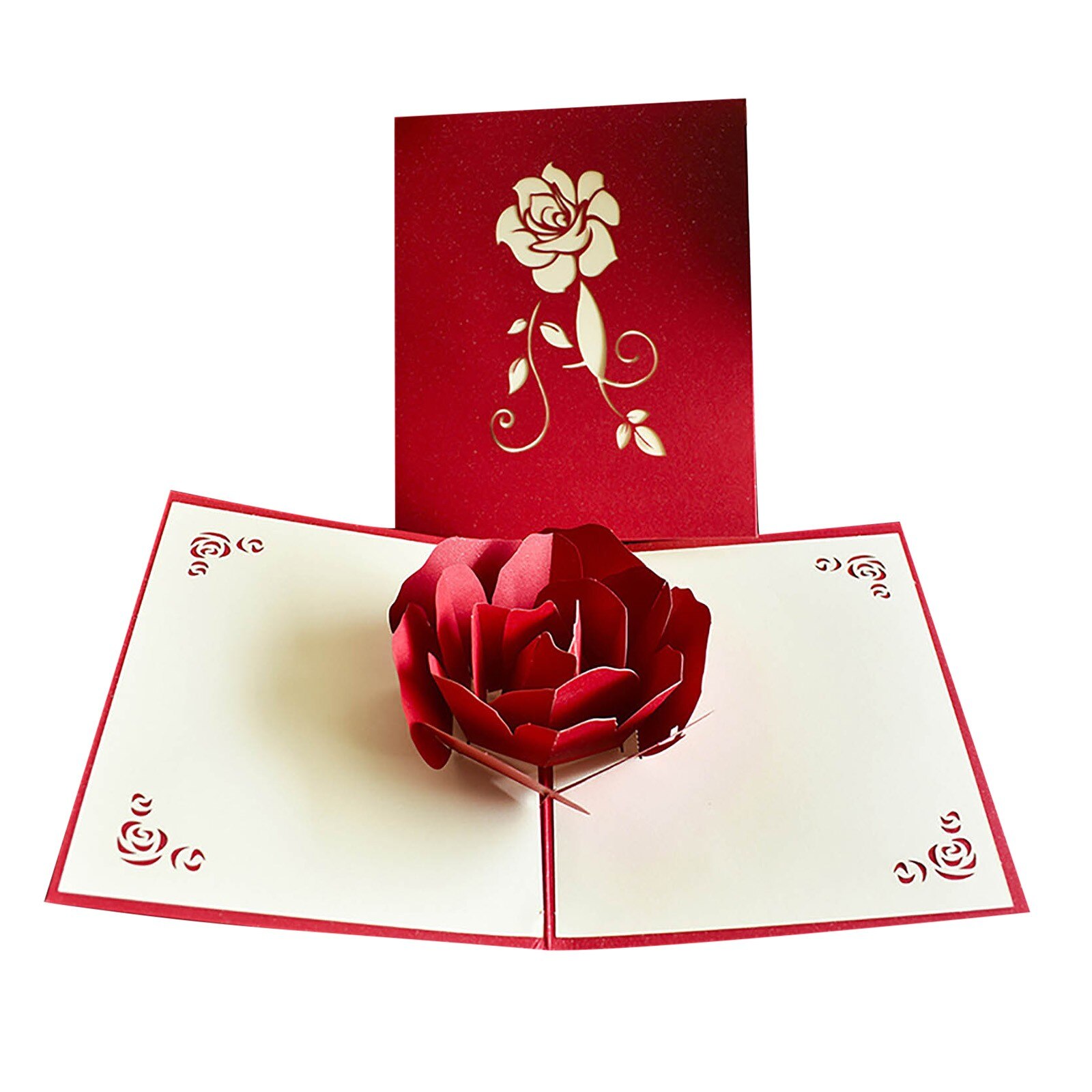3d Pop-up Cards Flowers Birthday Card Anniversary Postcard Rose Tree Wedding Invitations Greeting Cards Mother's Day