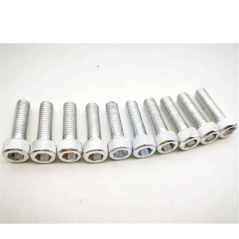 Decoraciones de colores: rojo, azul, dorado, Morado, plateado, universal, accesorios de motocicleta M6, pegatina de tornillo para motocicleta, tornillos para moto 6MM: Plata