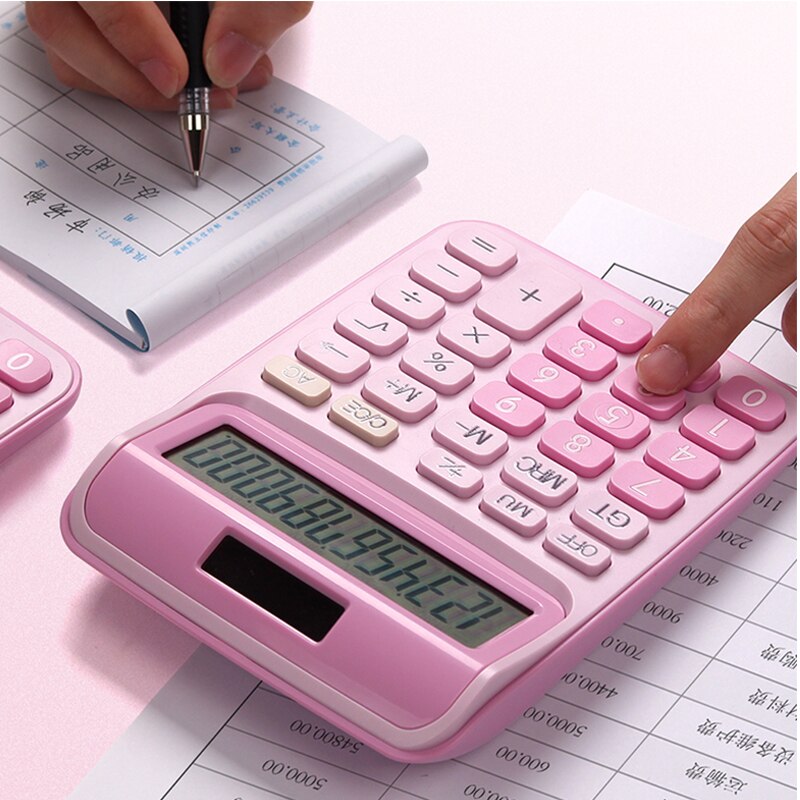1Pcs Student Calculator Small Mini Computer Girl Cute Pink Student Computing Personality Portable Carrying
