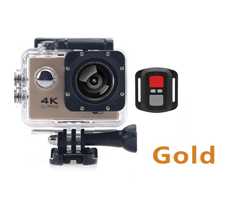 Sports Action Camera Video WIFI Ultra HD Underwater Diving 1080P Camera 4K DVR Waterproof Helmet Bicycle Cam: Gold