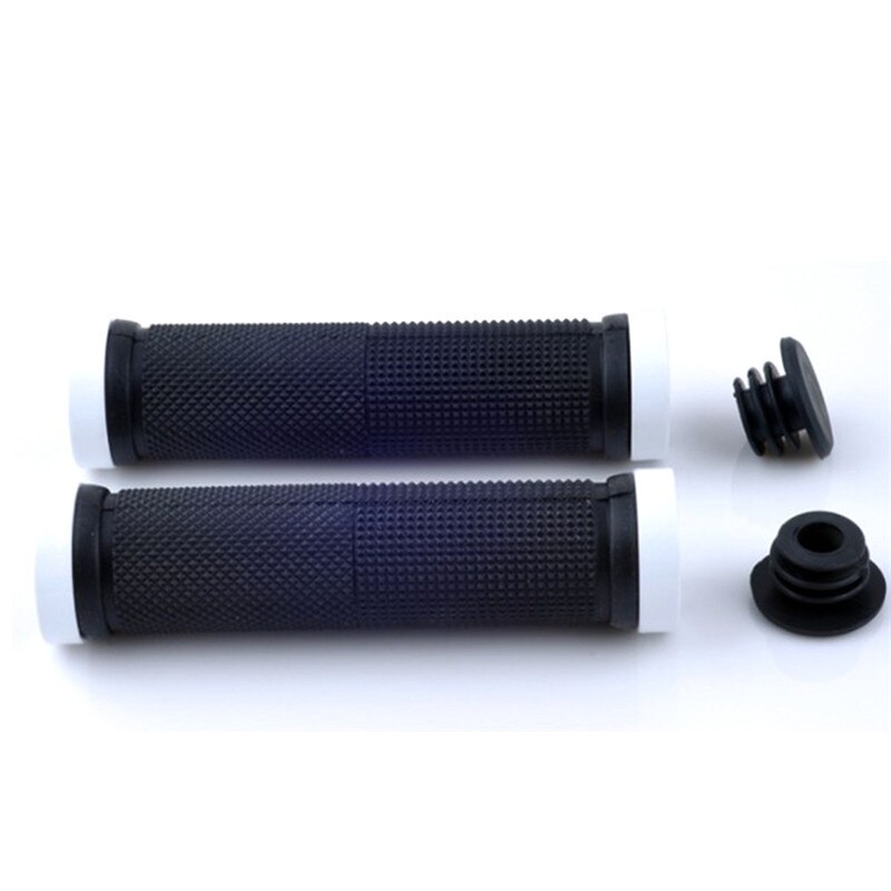 Convenient Durable 1 Pair Double Lock On Locking Mountain BMX Bike Bicycle Cycling Handle Bar Grips#259747: White
