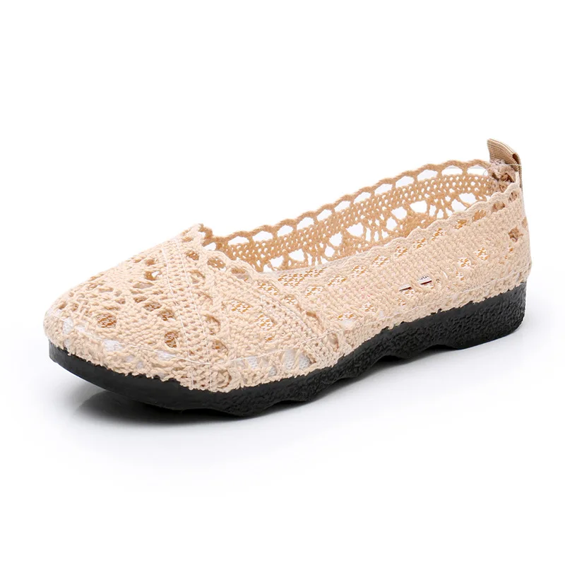 Scarpe da donna scarpe da pescatore donna mesh traspirante piatto fondo morbido scarpe da donna piselli scarpe da donna scarpe basse 2023