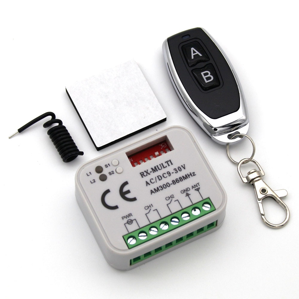 Garagepoort afstandsbediening ontvanger rx multi 300-900 mhz ac /dc 9-30v ontvanger voor garagedeur commando poort controle zender