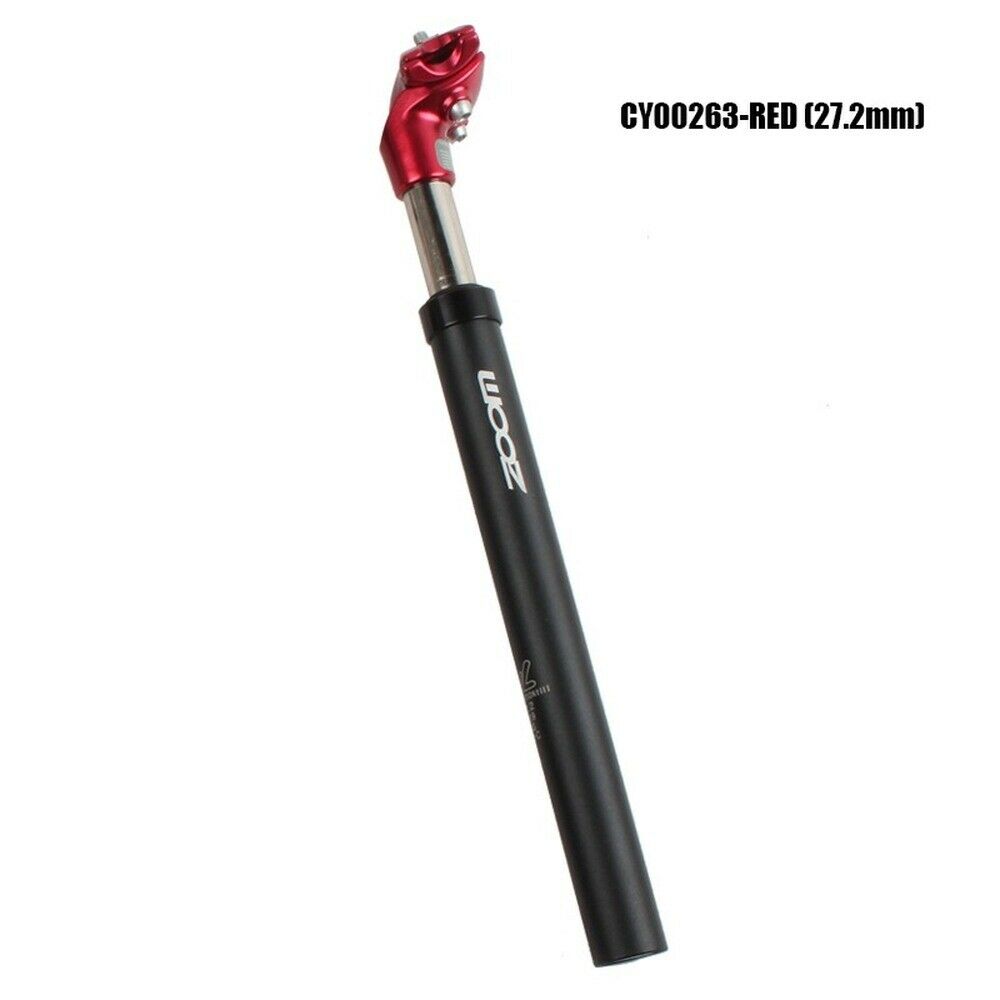Mountain Bike Hydraulic Seatpost Aluminum Alloy Bicycle Shock Absorber Seat Tube Suspension Seat Rod Aluminum Seat Tube: Red27.2mm