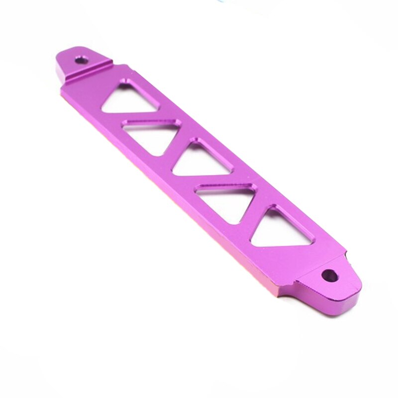 Svart, blå, röd, silver, lila 220mm/190mm bilbatteri fäste billet aluminium stag bar bilfäste batterihållare: Kuskoppurple