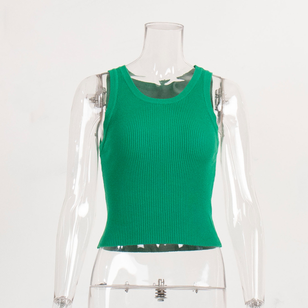 Women Sexy Tank Tops Stretch Top Female Orange Color Women Summer Camisole White Black Clothes For Women Khaki Clothes: green