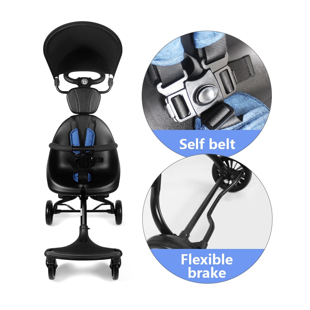 BBH Babyfond-cochecito de bebé de paisaje alto, 3 en 1, con asiento de coche, 2 en 1: blue