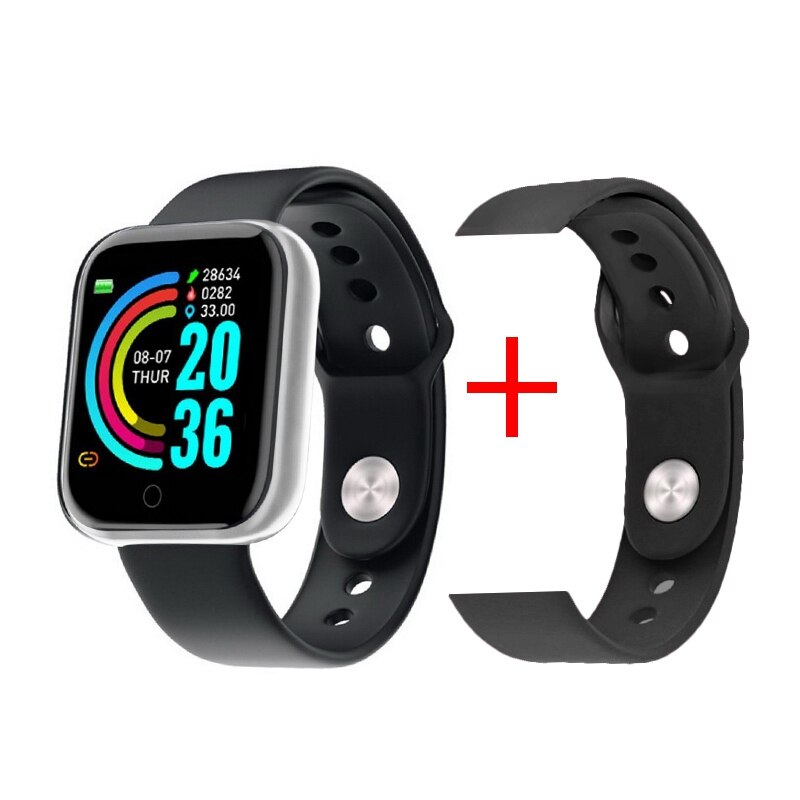 Reloj inteligente deportivo Y68 para hombre y mujer, pulsera electrónica a Color con Monitor, resistente al agua, ideal para: Y68 Extra strap h