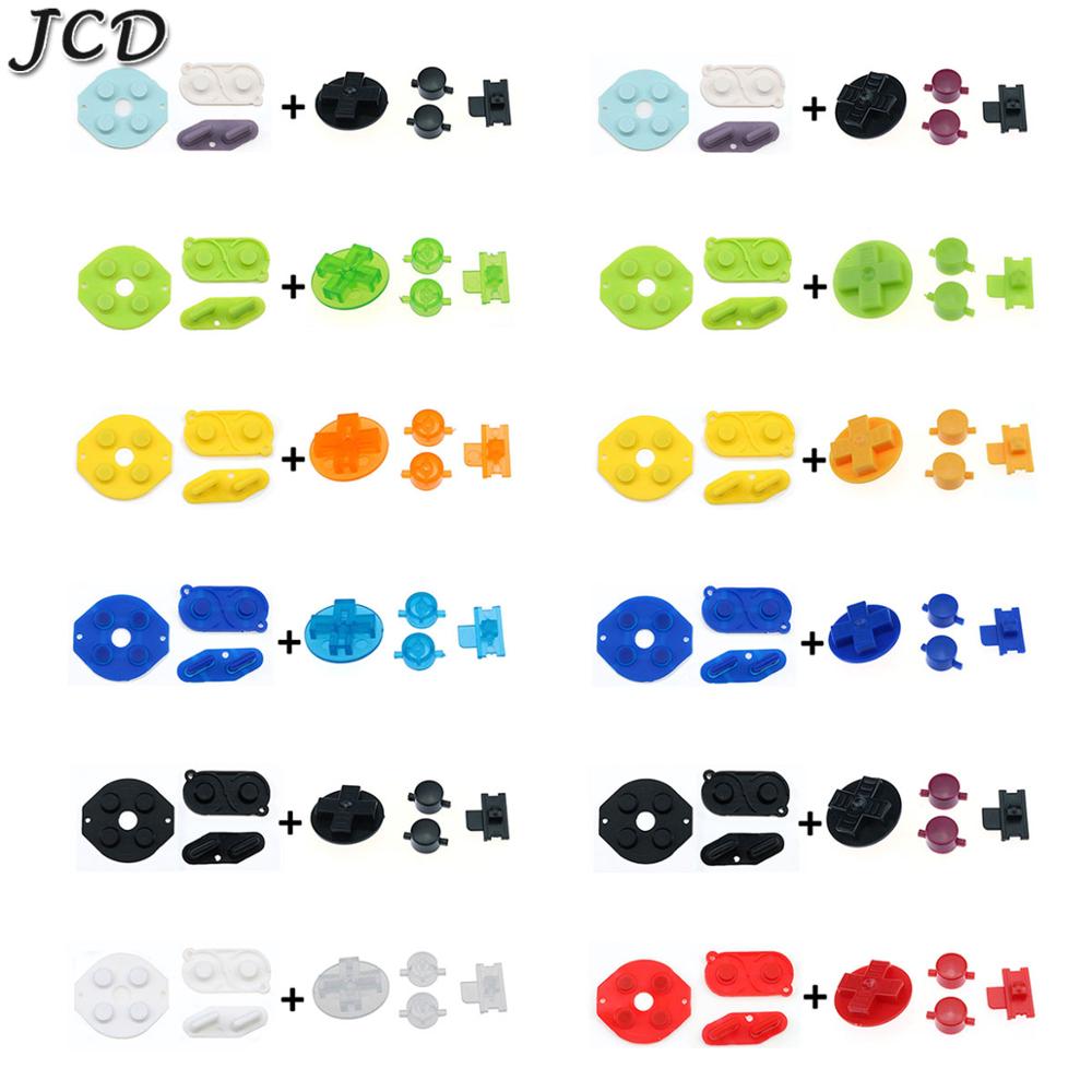 JCD 1 zestaw gumowe przewodzące przyciski d-pad dla GameBoy Classic dla GB DMG A B przyciski DiIY zestaw przycisków wymiana