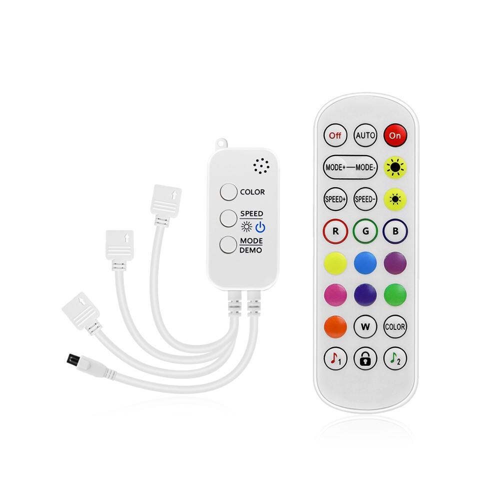 Smart home bluetooth kontrol 30m ir fjernbetjening musik blinkende smart house belysning led strip lys dæmper tilbehør: 1 split 3