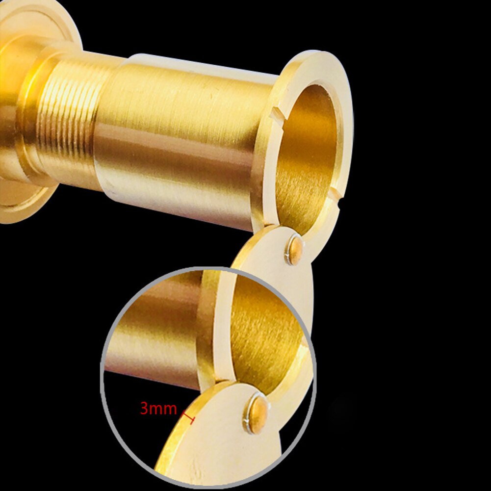 Home Security Door Viewer HD Lens Adjustable Copper House With Lid Wide Angle Anti Theft Tools Threaded Peephole Hardware