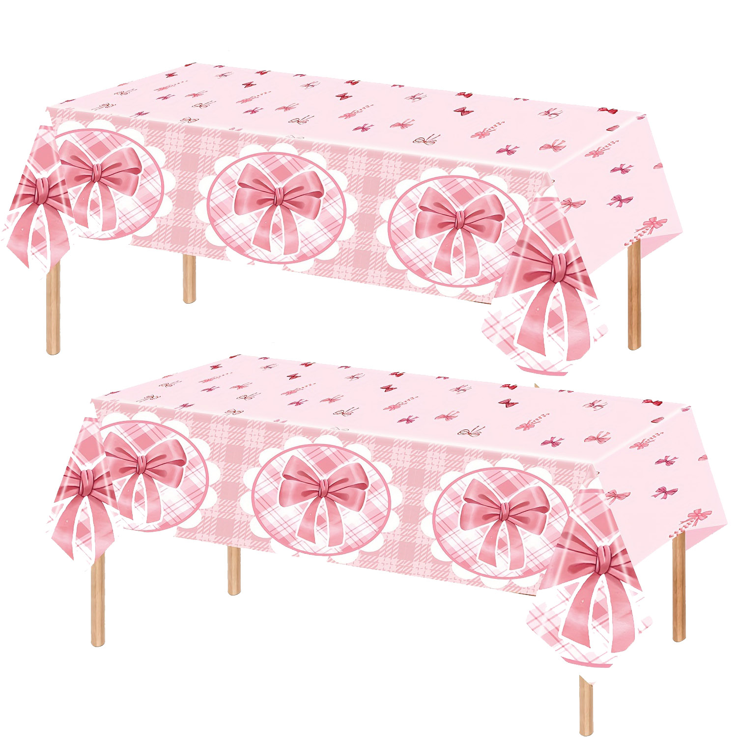 1/2/3pcs Roze Strik Party Wegwerp Tafelkleed Plastic Tafelkleed Voor Meisjes Vrouwen Verjaardag Bruiloft Vrijgezellenfeest decoratie: Deep Sapphire