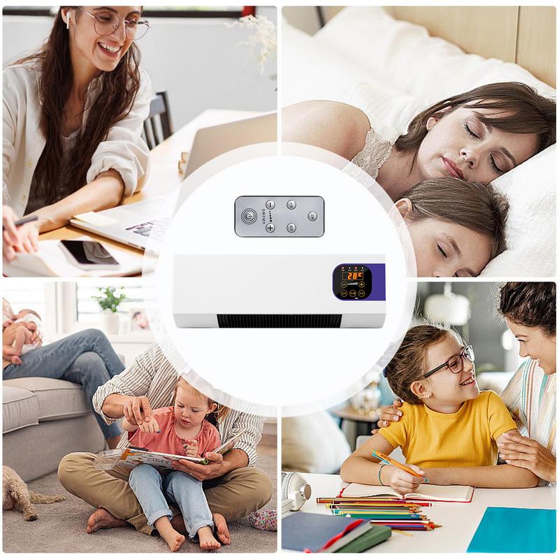 Airconditioner voor slaapkamer 2000W Afstandsbediening Muur Luchtkoeler Conditioners Kleine winterwarmer Temperatuur instelbaar Thuis