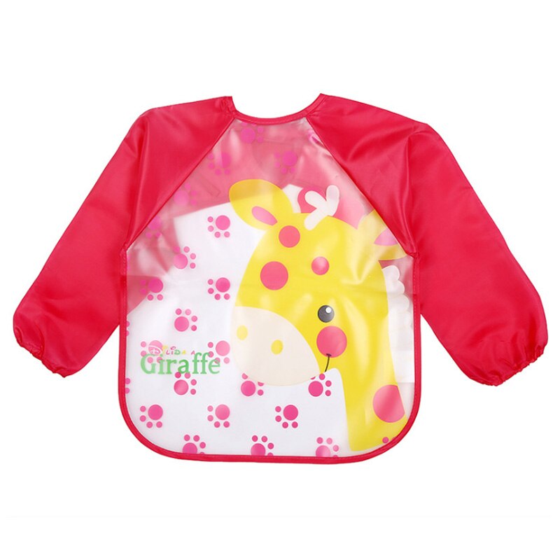 Baby Slabbetjes Baby Burp Doeken Peuter Sjaal Voeden Kiel Lange Mouw Waterdichte Overall Baby Dieren Babyvoeding Accessoires: Giraffe