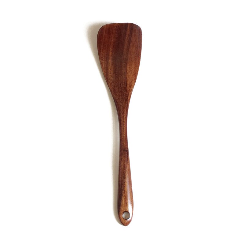 Wooden Cooking Utensil Non Stick Slotted Spoon Cooking Dinner Food Shovel Spatula Spoon Ladle Food Kitchen Tools: D