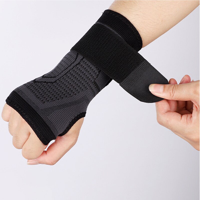 Muñequera deportiva Unisex para levantamiento de pesas, muñequera de nailon para gimnasio, soporte de muñeca para Fitness, culturismo, 2 uds.: Gray (1PC) / M