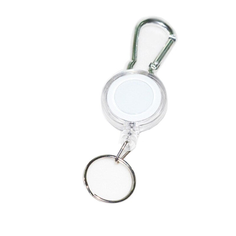 Sød nøgleholder bil nøglering nøgle tegnebog multifunktionelt kort nøglering taske lomme ring: Hvid