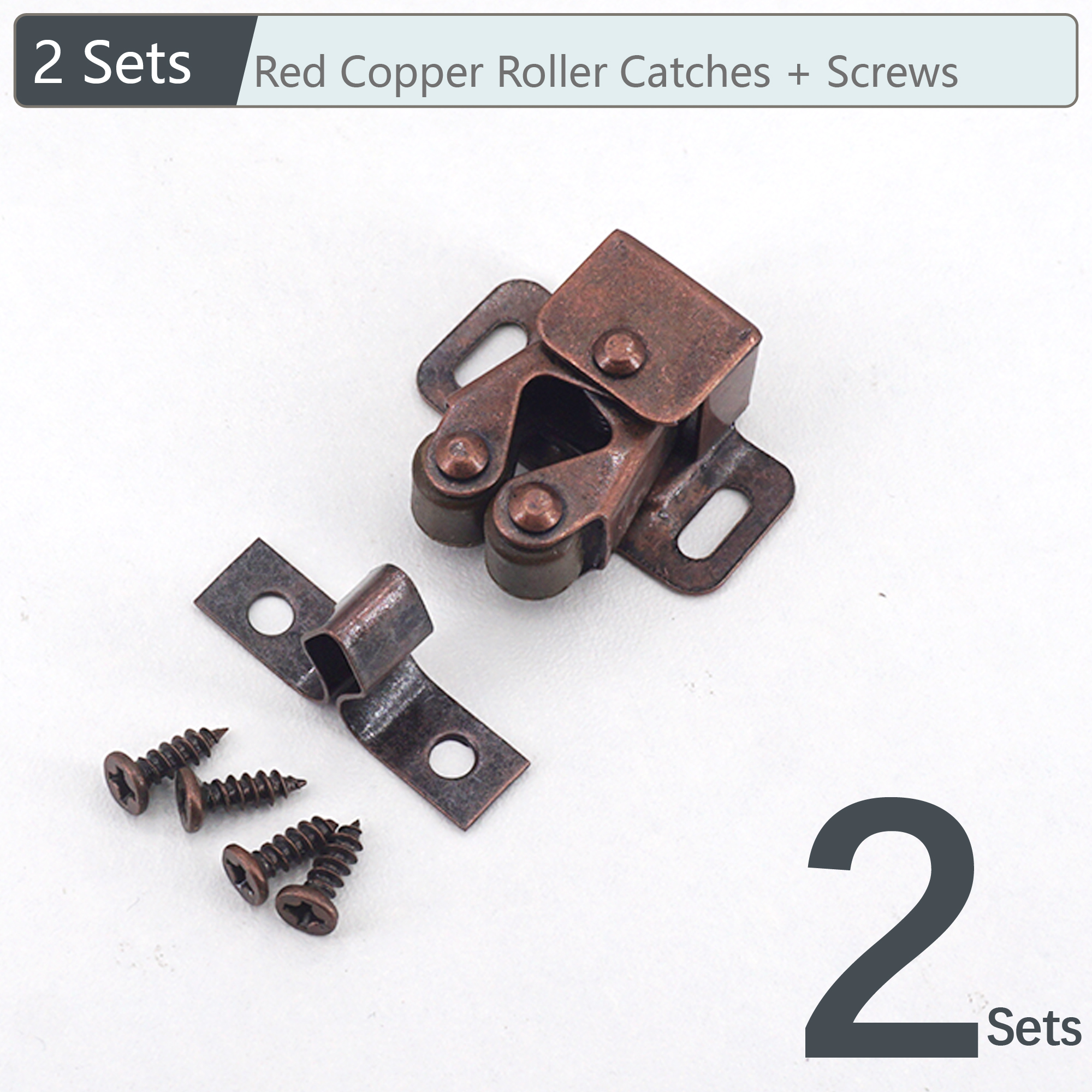 10/5/2 Sets Cabinet Roller Catch Door Stop Closer Stoppers Damper Buffer Clasp Latch for Wardrobe Cupboard Furniture Hardware: Silver