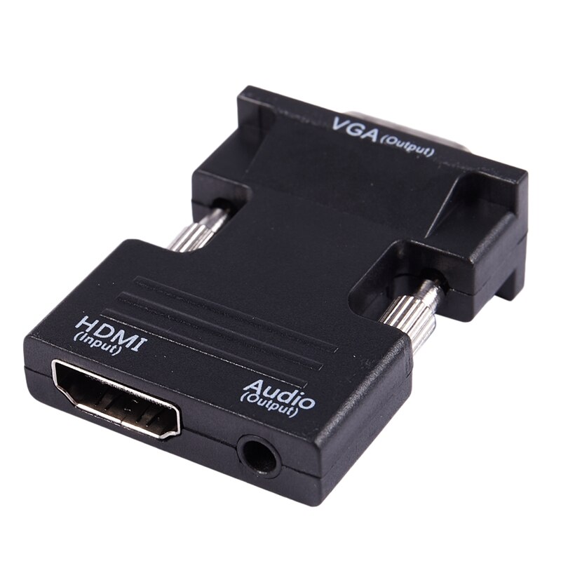 1080P HDMI Female To VGA Male With Audio Output Cable Converter Adapter: Default Title