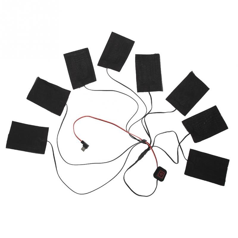 Electric Heating Pads Thermal Clothes Warmer Heated Vest Jacket Mobile Warming Gear Switch Cloth Vest Jacket Shoes Socks Heating