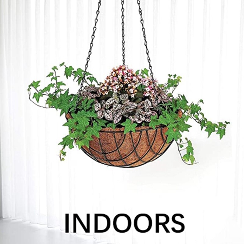 2 stk  of 50 cm runde kakao liner hængende kurv kokos planter planter haven pot udskiftning liner