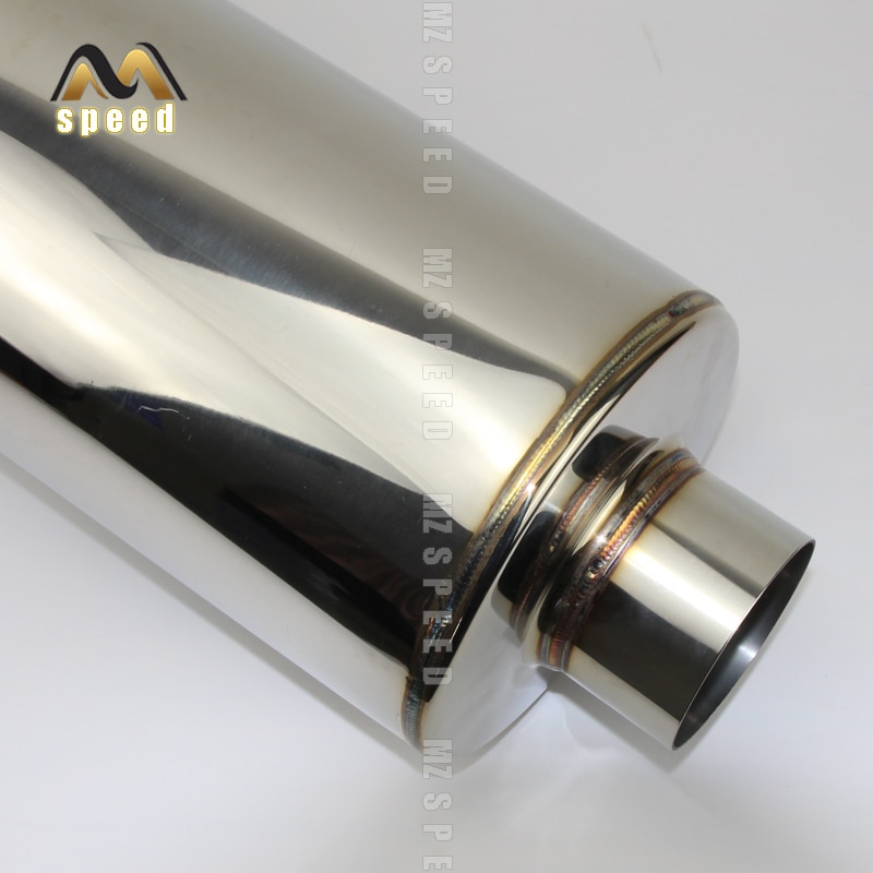 Auto parts exhaust pipe muffler general 76mm 304 stainless steel mesh small hole muffler exhaust pipe