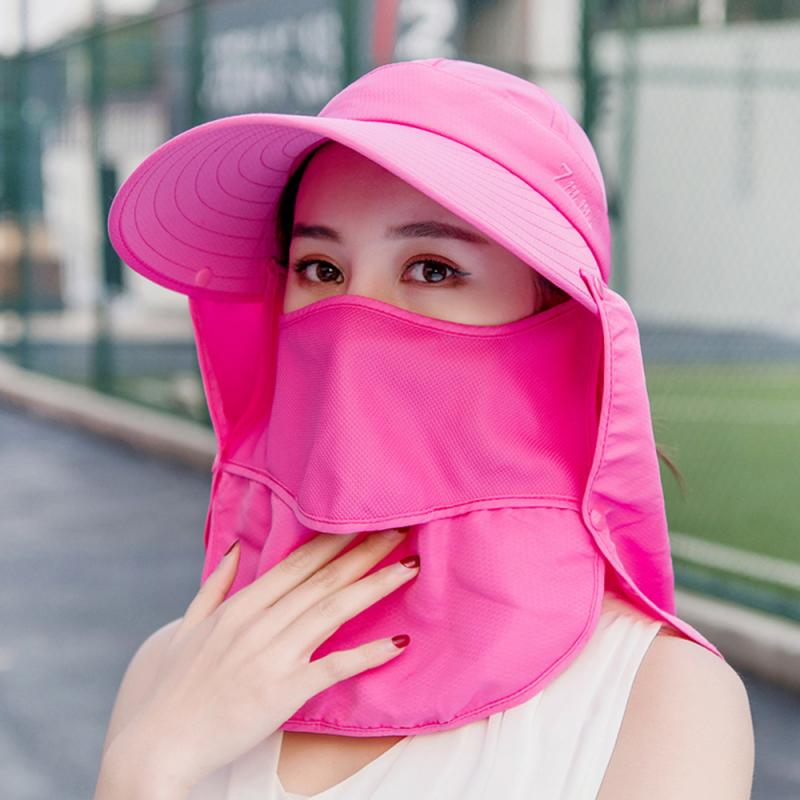 Gorro de playa Aire Libre Anti ultravioleta de verano para mujer, funda de playa para viajes, gorra de sol con cara, gorra bordada para deportes de playa populares: 04