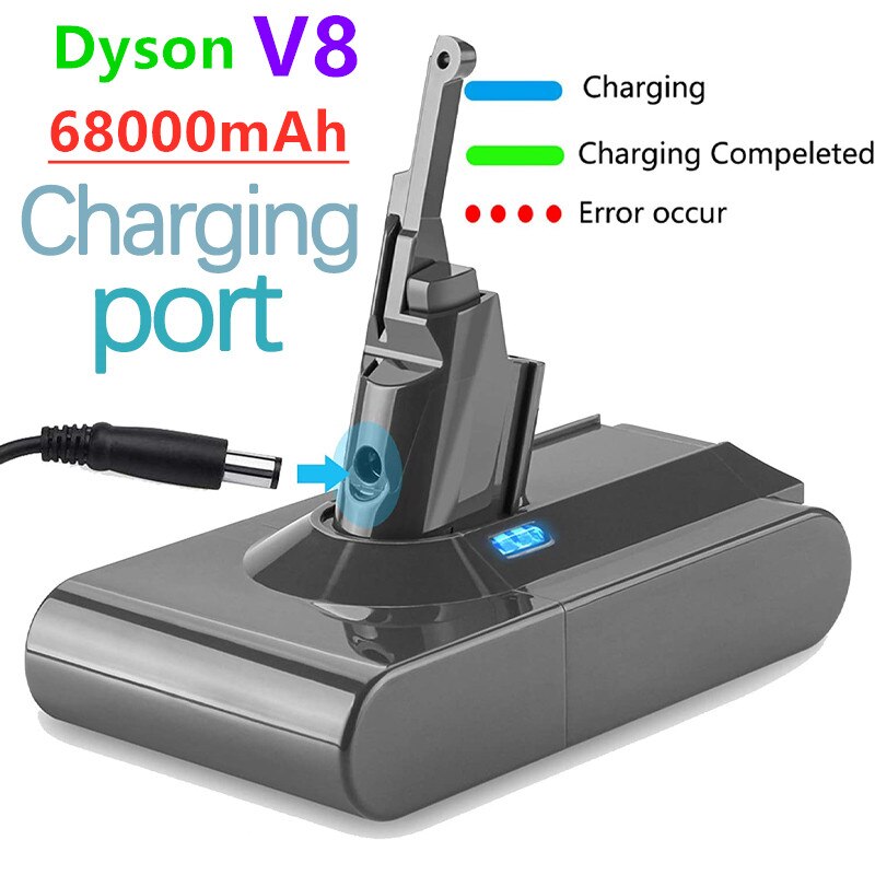 Dyson V8 21,6 V 68000mAh Ersatz Batterie für Dyson V8 Absolute Kabel-Freies Vakuum Handheld Staubsauger Dyson v8 Batterie