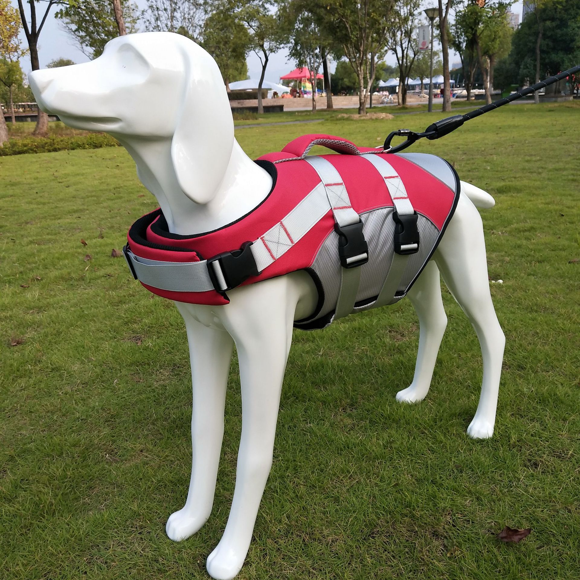 Qqqpet lemmikkiliivit ison koiran pelastusliivi vaatteet labradorinnoutaja koira surffaa uimaliivit kelluva puku turva s-xl