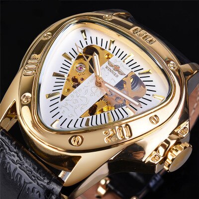 Brand Zakenlieden Horloge Luxe Mode Sport Horloge Casual Mechanische Horloges Heren Rvs Horloge Relogio Masculino: 3-Golden shell