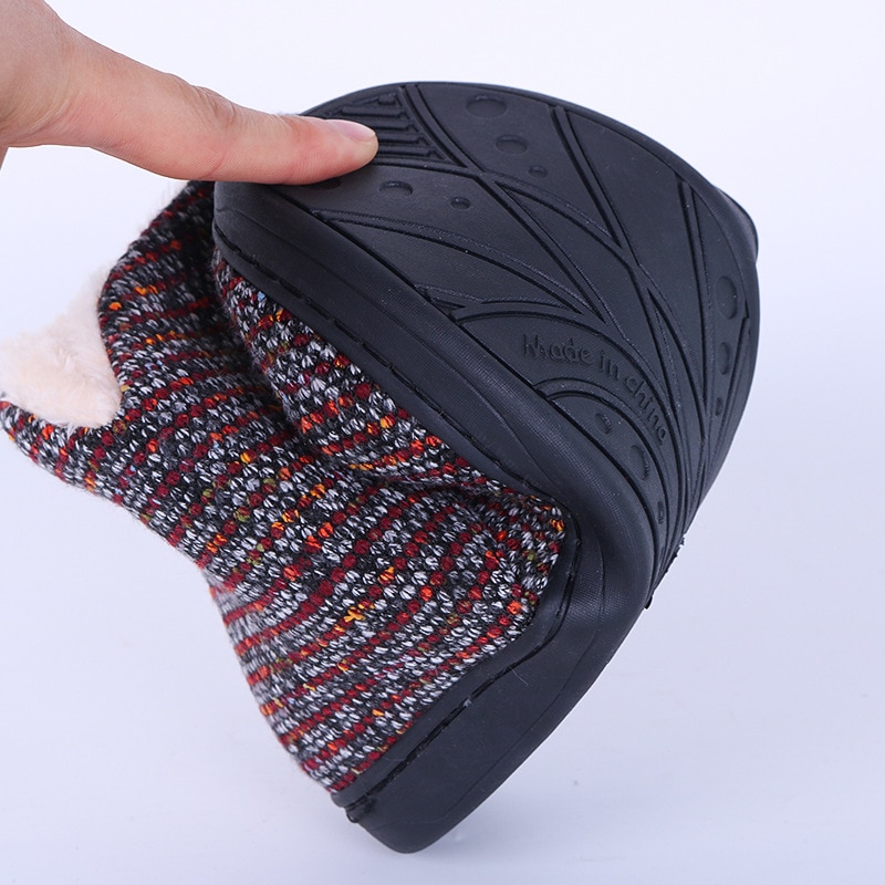 Stivali da neve caldi e morbidi stivali invernali da donna stivaletti da donna stivali da donna antiscivolo morbidi piatti stivaletti da lavoro a maglia per la casa scarpe invernali