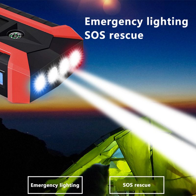 89800mAh 4 USB Portable Car Jump Starter Pack Booster Charger Battery Power Bank