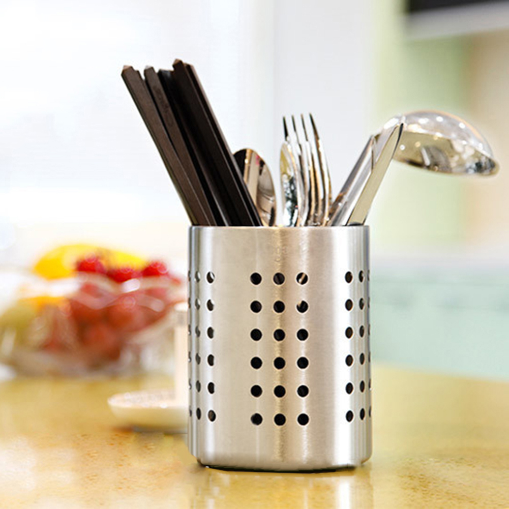 Eetstokjes Houder Keuken Opbergplank Roestvrijstalen Bestekhouder Kooi Afdruiprek Opslag Lepel Eetstokjes Organizer Rack