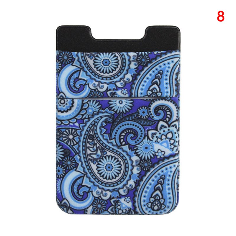 Doppel Tasche Elastische strecken tuch/mikrofaser praktisch Ich würde Kreditkarte Halfter Aufkleber Universal- Brieftasche fallen Karte Halfter: 8