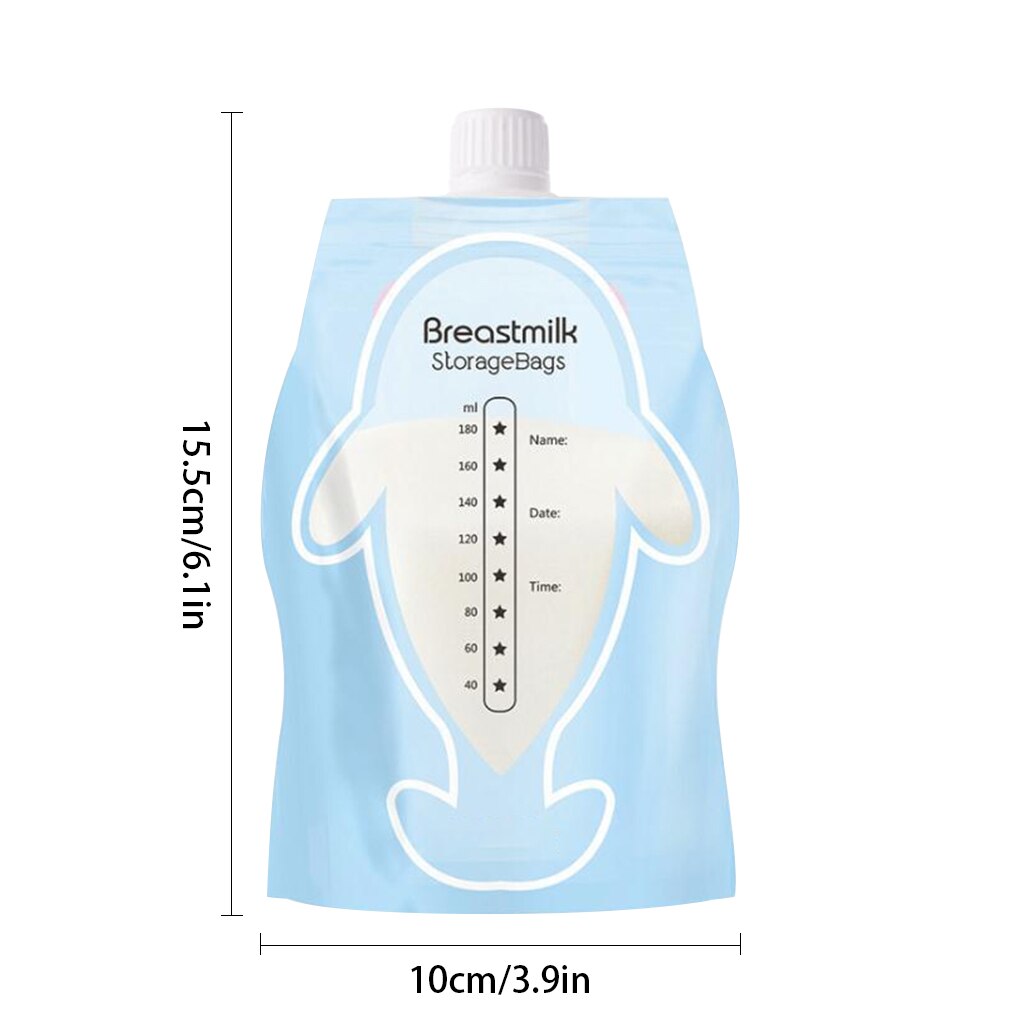 Breast Milk Storage Bag Breastmilk Container PE Pouch Baby Food Milk Bag with Volume Graduations
