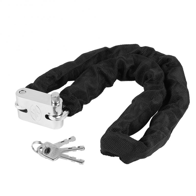 88-80cm Safe Metal Anti-Theft Outdoor Bike Chain Lock Security Reinforced Cycling Chain Lock Useful Bicycle Accessories