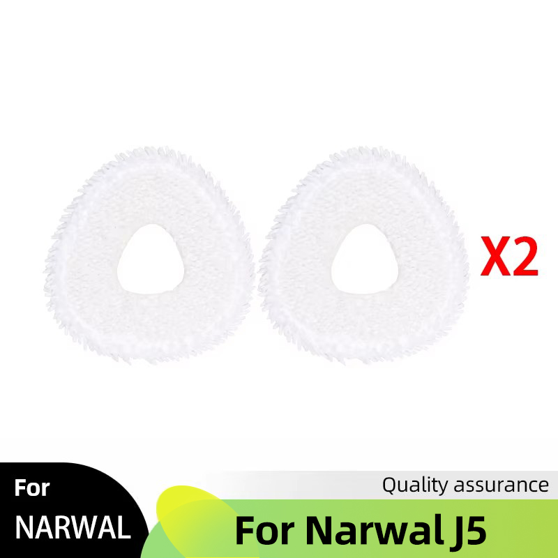 Fit For Narwal J5 Spare Parts Main Side Brush Cover Hepa Filter Mop Cloth Dust Bag Accessories Consumables: light yellow