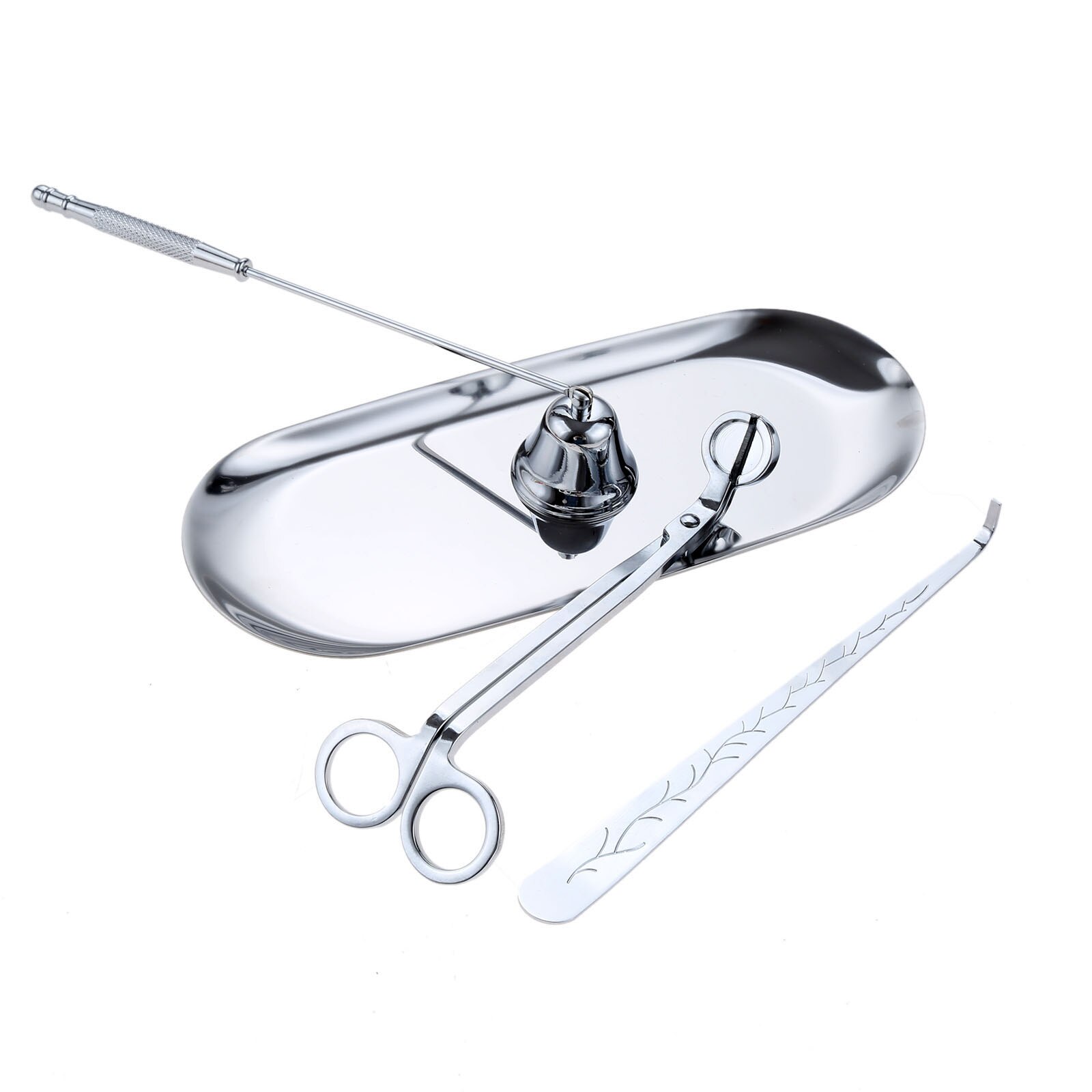 4pcs Candle Care Kit Candle Wick Trimmer Candle Wick Dipper Candle Snuffer Storage Tray Candle Scissor Home Decoration: d