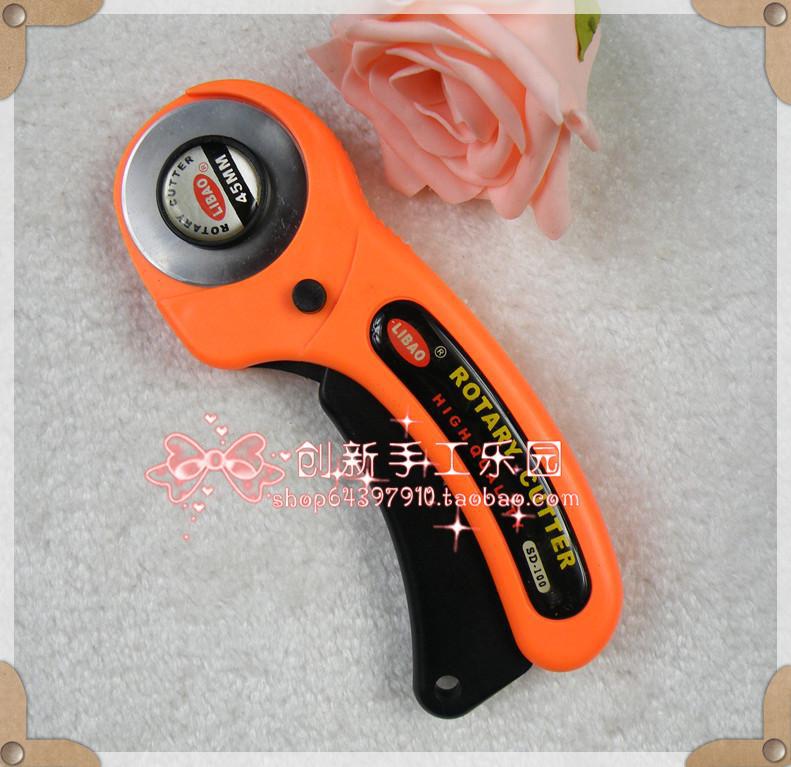 Orange rotary cutter 45mm diameter Patchwork cutter tool for easy cutting fabric needlewrok tool crafts tool