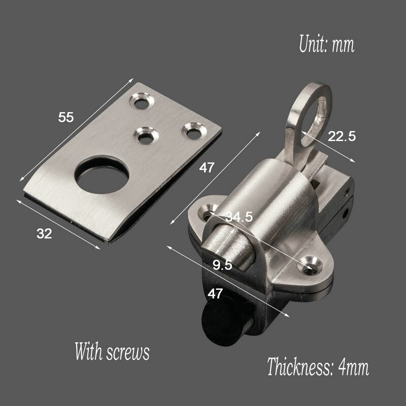 Self-closing Automatic Latch/Bolt Balcony Door Window Intermediate Spring bolt Stainless Steel Door Hardware: type4