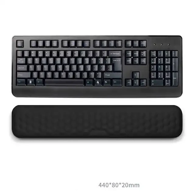 Tastatur-Pad-Set, Memory-Schaum, für Büro, Computer, Laptop, einfaches Tippen, Schmerzlinderung, Tastatur, Handgelenkauflage, L