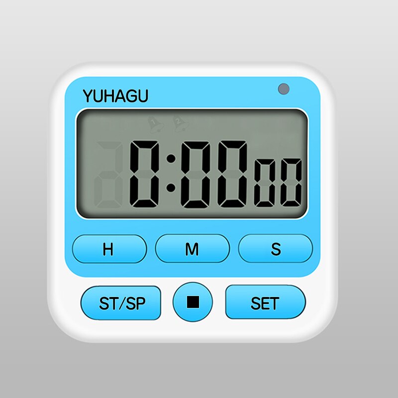 Yuhagu elektronisk timer, timer, tyst larm, stoppur, tidshantering