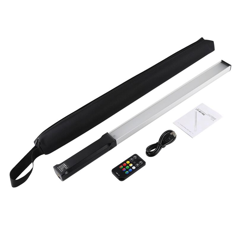 PULUZ RGB Colorful Photography Photo LED Stick Adjustable Color Temperature Handheld LED Video Fill Light with Remote Control