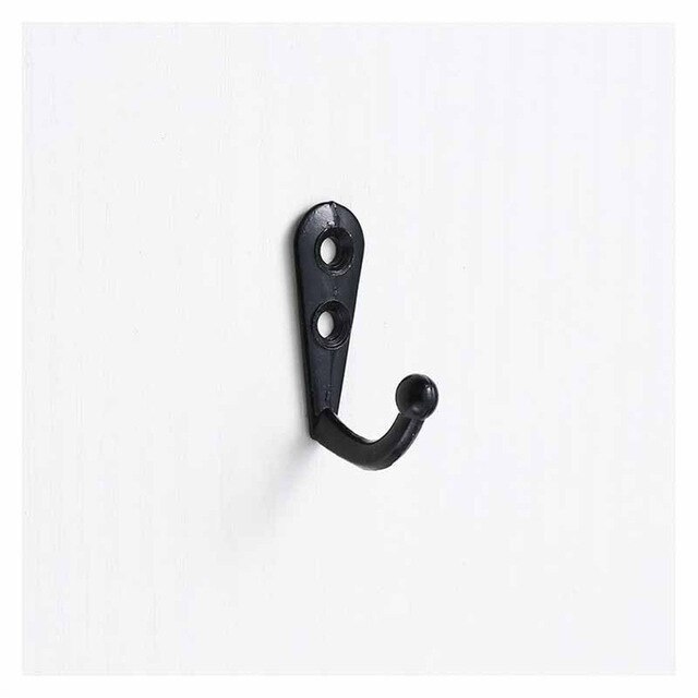 10pcs Wall Door Metal Antique Hooks Hanger For Key Clothes Coat Hat Bags Towel: 2