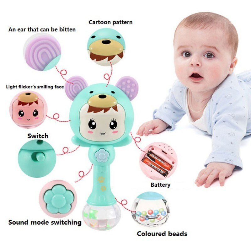 Shaker sable marteau jouet dynamique rythme bâton bébé hochets enfants fête musicale faveur Instrument de musique jouets chaud