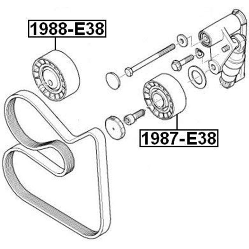 Belt Tensioner Idler Pulley 11281748131 for BMW E34 E36 E39 E46 E53 X5 E60 E83 E85