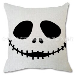 Couvertures d'oreiller d'halloween, couvertures décoratives de coussin de jet d'impression de fantôme de citrouille de crâne heureux pour le Décor de lit de Sofa de Sofa: 4